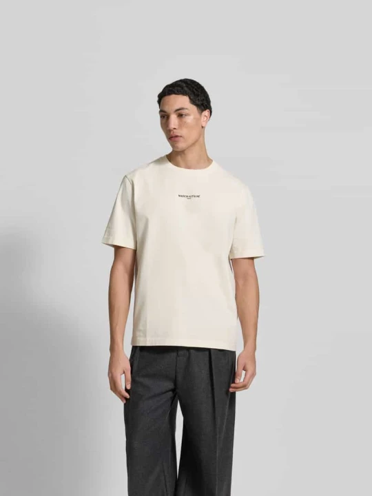 Zdjęcie produktu t-shirt o kroju regular fit z bawełny Maison Kitsuné Beżowy