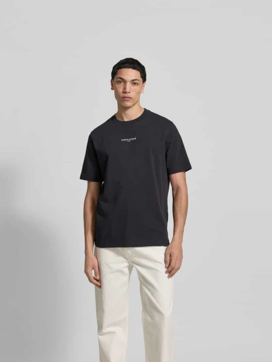 Zdjęcie produktu t-shirt o kroju regular fit z bawełny Maison Kitsuné Czarny