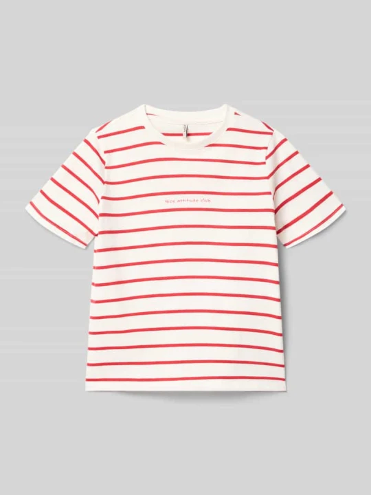Zdjęcie produktu damski t-shirt o kroju regular fit z czystej bawełny ekologicznej model 'HELLE' Only Różowy