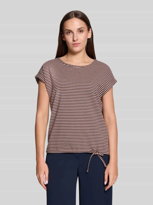 Zdjęcie produktu damski t-shirt o kroju regular fit z mieszanki bawełny Betty Barclay Granatowy