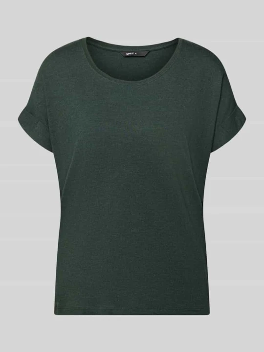 Zdjęcie produktu damski t-shirt o kroju regular fit z mieszanki wiskozy model 'MOSTER' Only Ciemnozielony
