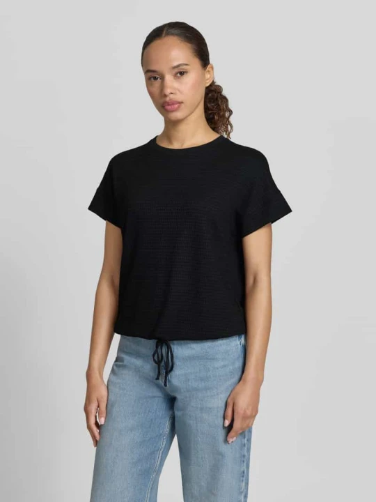 Zdjęcie produktu Damski t-shirt o kroju regular fit z mieszanki wiskozy model 'Solke' Opus Czarny