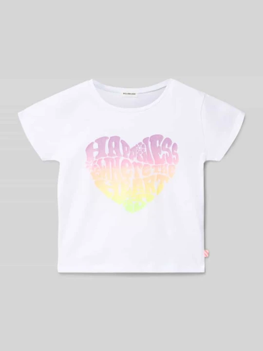 Zdjęcie produktu damski t-shirt o kroju regular fit z nadrukiem z napisem Billieblush Biały