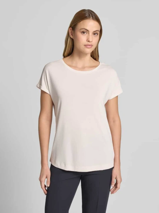 Zdjęcie produktu damski t-shirt o kroju regular fit z okrągłym dekoltem Christian Berg Écru
