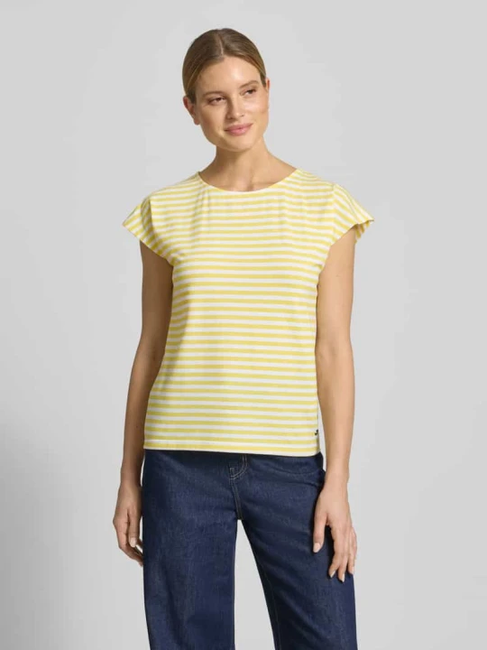 Zdjęcie produktu damski t-shirt o kroju regular fit z okrągłym dekoltem G.I.G.A. DX Żółty