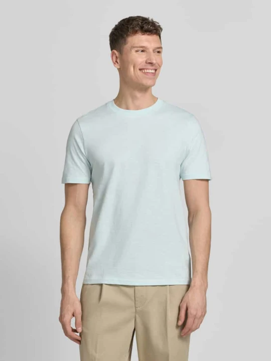 Zdjęcie produktu damski t-shirt o kroju regular fit z okrągłym dekoltem MCNEAL Jasnoturkusowy