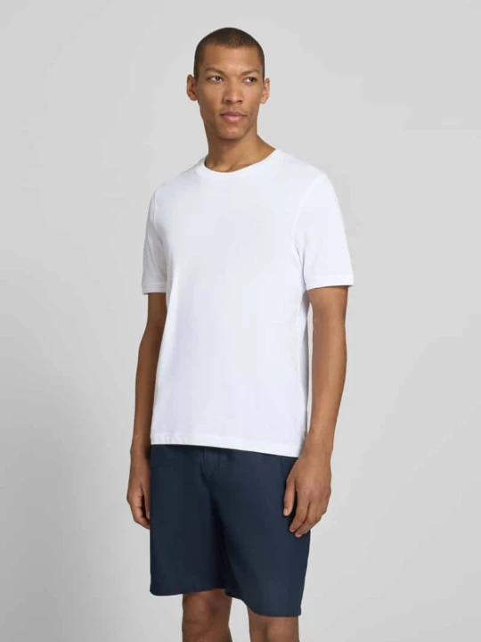 Zdjęcie produktu damski t-shirt o kroju regular fit z okrągłym dekoltem model 'Lao' CINQUE Biały