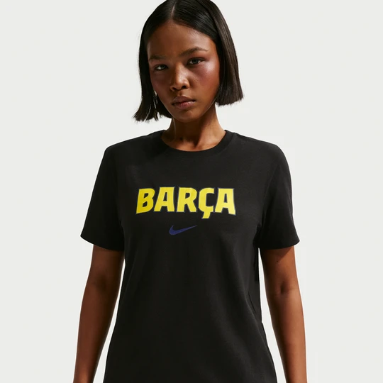 Zdjęcie produktu Damski T-shirt piłkarski Nike FC Barcelona - Czerń