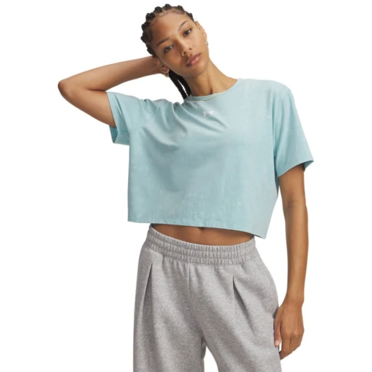 Zdjęcie produktu Damski t-shirt Under Armour UA Rival Boxy Tee Wash - niebieski