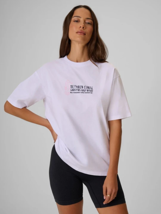 Zdjęcie produktu Damski t-shirt z nadrukiem 4F 4FRSS26TTSHF4022 - biały
