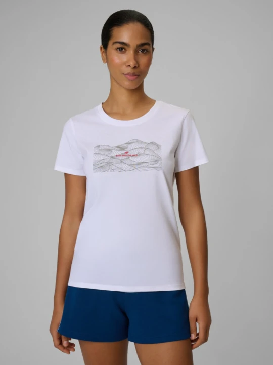 Zdjęcie produktu Damski t-shirt z nadrukiem 4F 4FWSS26TTSHF2785 - biały