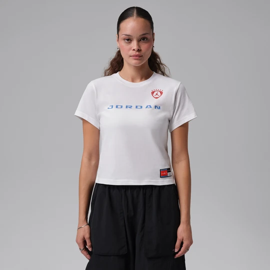 Zdjęcie produktu Damski T-shirt z nadrukiem Jordan Brooklyn - Biel