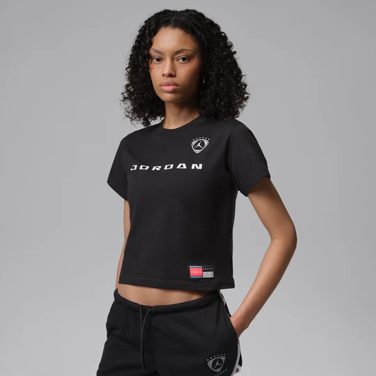 Zdjęcie produktu Damski T-shirt z nadrukiem Jordan Brooklyn - Czerń