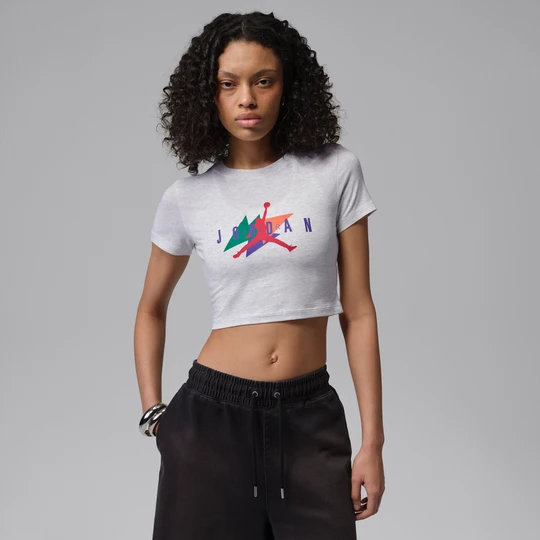 Zdjęcie produktu Damski T-shirt z nadrukiem Jordan Flight - Brązowy