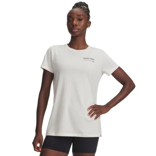 Zdjęcie produktu Damski t-shirt z nadrukiem Under Armour Project Rock Graphic - biały