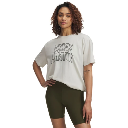 Zdjęcie produktu Damski t-shirt z nadrukiem Under Armour Rival OS Campus Tee - biały