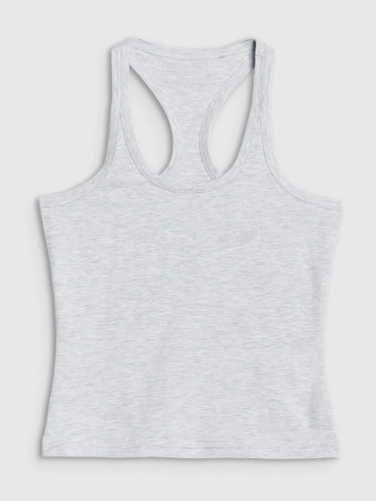Zdjęcie produktu Damski top basic 4F 4FWMM00TSLEF124 - szary
