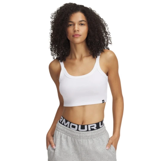 Zdjęcie produktu Damski top basic Under Armour UA Rival Rib Baby Tank - biały