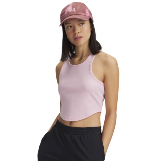 Zdjęcie produktu Damski top basic Under Armour UA Rival Rib Tank - różowy