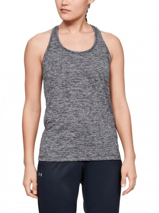 Zdjęcie produktu Damski top do biegania UNDER ARMOUR Tech Tank - Twist - szary