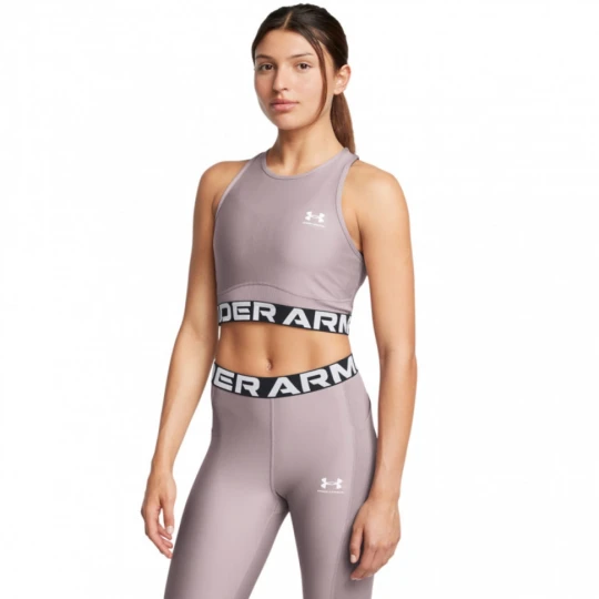 Zdjęcie produktu Damski top treningowy Under Armour Heatgear Rib Tank - beżowy