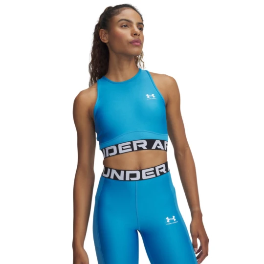 Zdjęcie produktu Damski top treningowy Under Armour Heatgear Rib Tank - niebieski