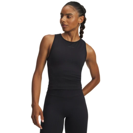 Zdjęcie produktu Damski top treningowy Under Armour Project Rock Seamless Tank - czarny