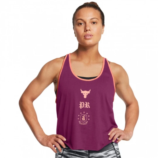 Zdjęcie produktu Damski top treningowy Under Armour Project Rock W Tank Boh - fioletowy