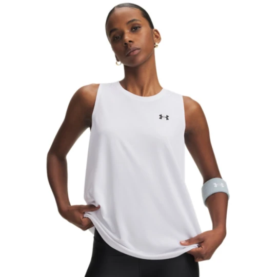 Zdjęcie produktu Damski top treningowy Under Armour Tech Tank Solid - biały