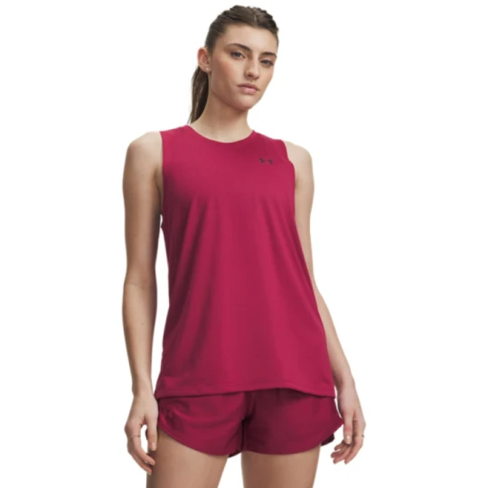 Zdjęcie produktu Damski top treningowy Under Armour Tech Tank Solid - czerwony