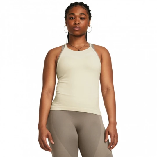 Zdjęcie produktu Damski top treningowy Under Armour Vanish Elite Seamless Tank - kremowy