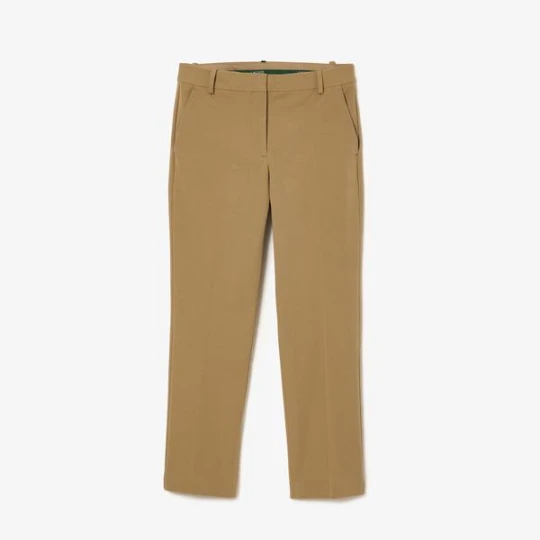 Zdjęcie produktu Damskie bawełniane spodnie Chinosy Lacoste Slim Fit Stretch