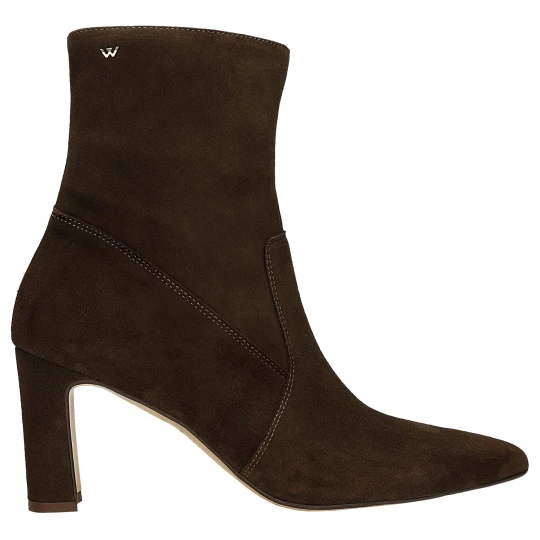 Zdjęcie produktu Brązowe eleganckie botki na slupku 55316-62 Wojas