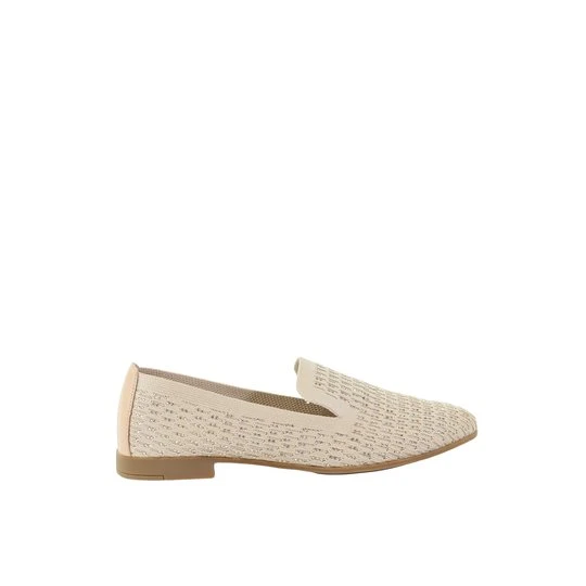 Zdjęcie produktu Damskie eleganckie beżowe mokasyny slip on z diamencikami GOE TT2N4205