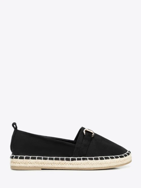 Zdjęcie produktu Damskie espadryle z klamrą czarne Wittchen