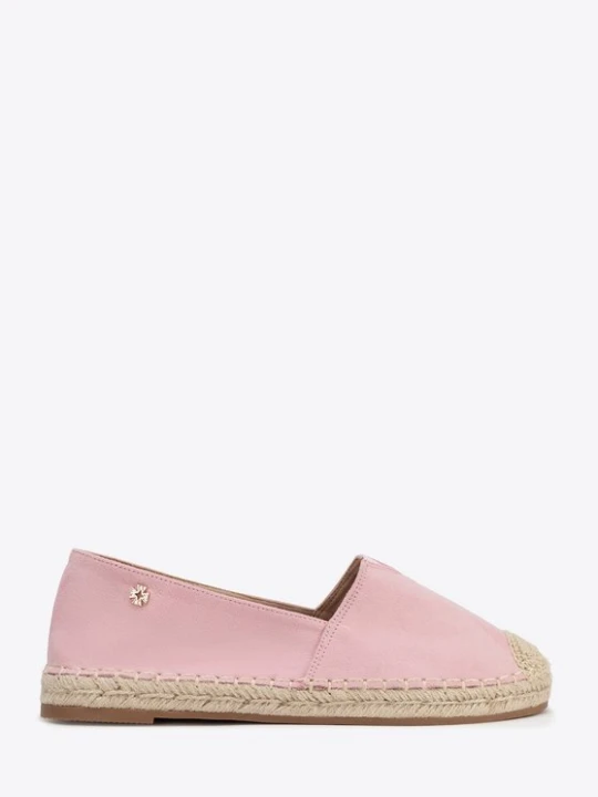 Zdjęcie produktu Damskie espadryle z plecionym noskiem różowe Wittchen