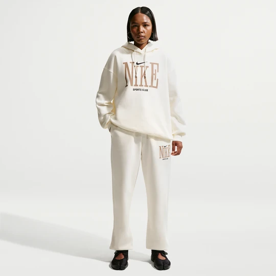 Zdjęcie produktu Damskie joggery o kroju oversize z wysokim stanem Nike Phoenix Fleece - Biel