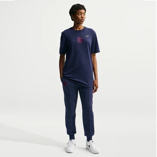 Zdjęcie produktu Damskie joggery piłkarskie ze średnim stanem Nike FC Barcelona Tech Fleece - Niebieski