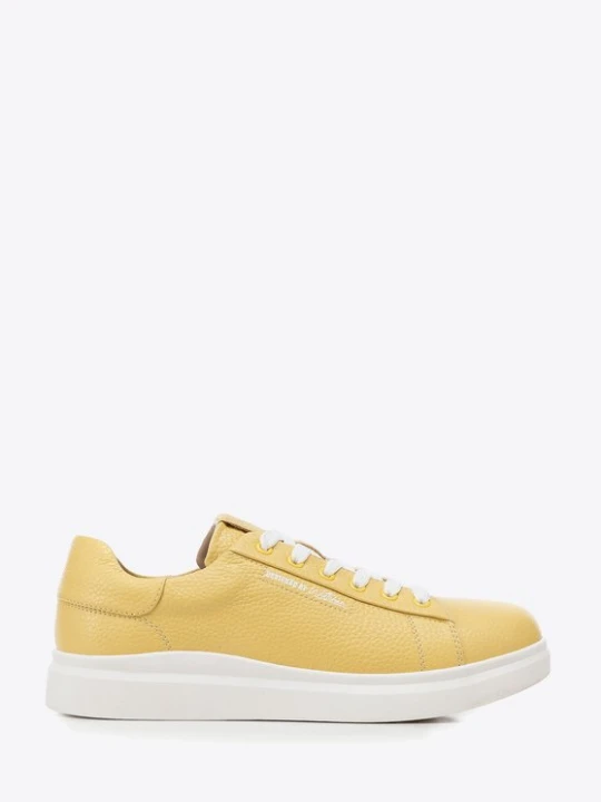 Zdjęcie produktu Damskie klasyczne sneakersy na platformie żółte Wittchen
