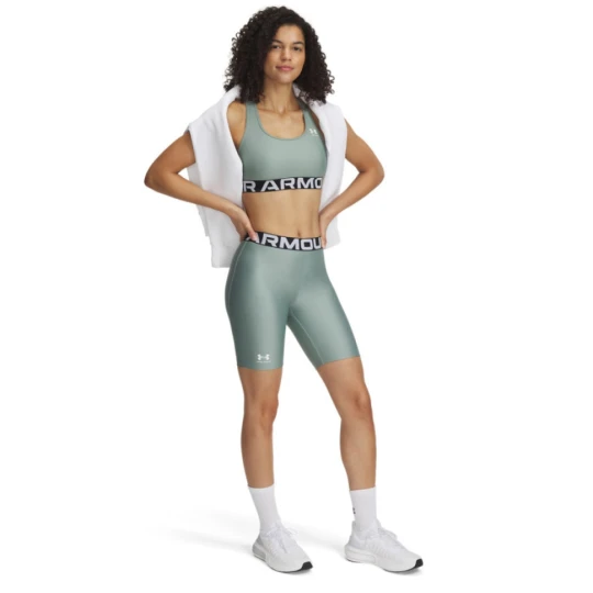 Zdjęcie produktu Damskie kolarki treningowe Under Armour UA HG 8in Short - zielone