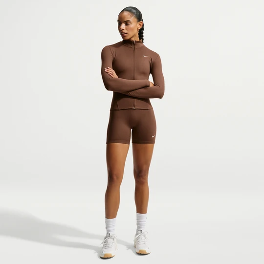 Zdjęcie produktu Damskie kolarki z wysokim stanem 13 cm Nike One - Brązowy