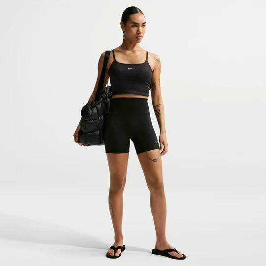 Zdjęcie produktu Damskie kolarki z wysokim stanem 13 cm Nike One - Czerń