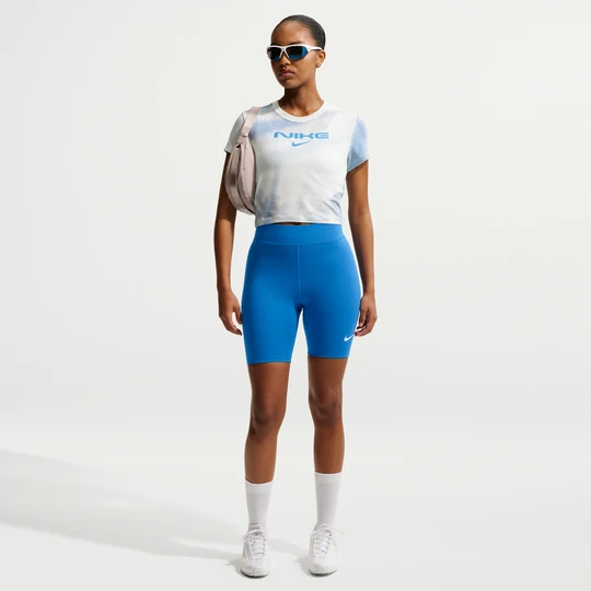Zdjęcie produktu Damskie kolarki z wysokim stanem 20 cm Nike Classic - Niebieski