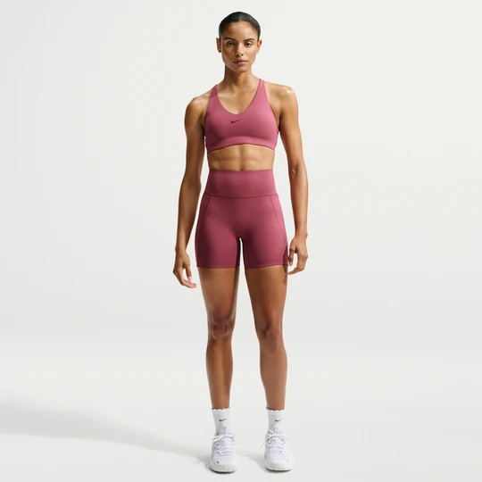 Zdjęcie produktu Damskie kolarki z wysokim stanem bez przedniego szwu 13 cm Nike Universa - Czerwony