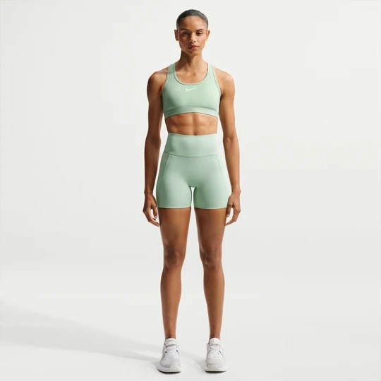 Zdjęcie produktu Damskie kolarki z wysokim stanem bez przedniego szwu 13 cm Nike Universa - Zieleń