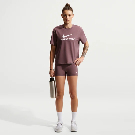 Zdjęcie produktu Damskie kolarki ze średnim stanem 8 cm Nike Pro - Fiolet