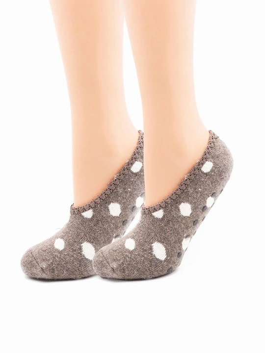 Zdjęcie produktu Damskie krótkie skarpetki antypoślizgowe z angory i wełny – Angora F31 MARILYN