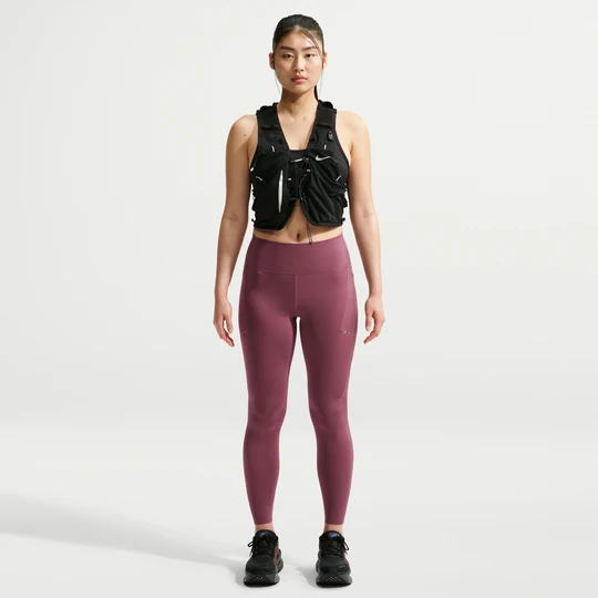 Zdjęcie produktu Damskie legginsy 7/8 do biegania z wysokim stanem i kieszeniami Nike Swift - Czerwony