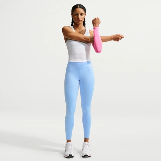 Zdjęcie produktu Damskie legginsy 7 / 8 do biegania z wysokim stanem i kieszeniami Nike Swift - Niebieski