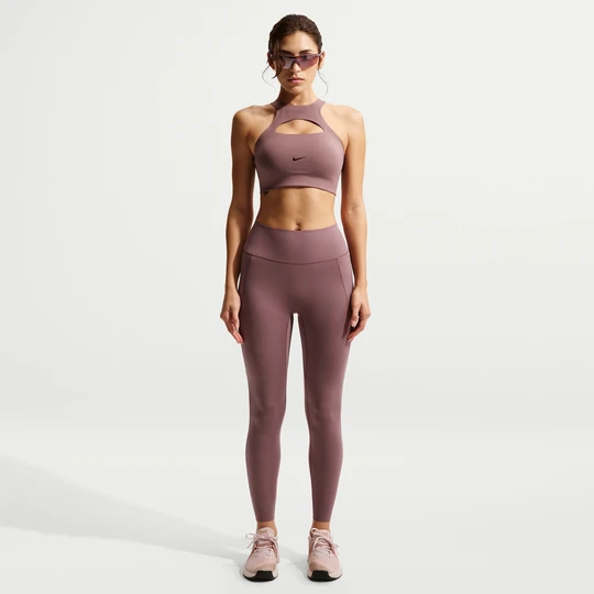 Zdjęcie produktu Damskie legginsy 7 / 8 z wysokim stanem bez przedniego szwu Nike Universa - Fiolet